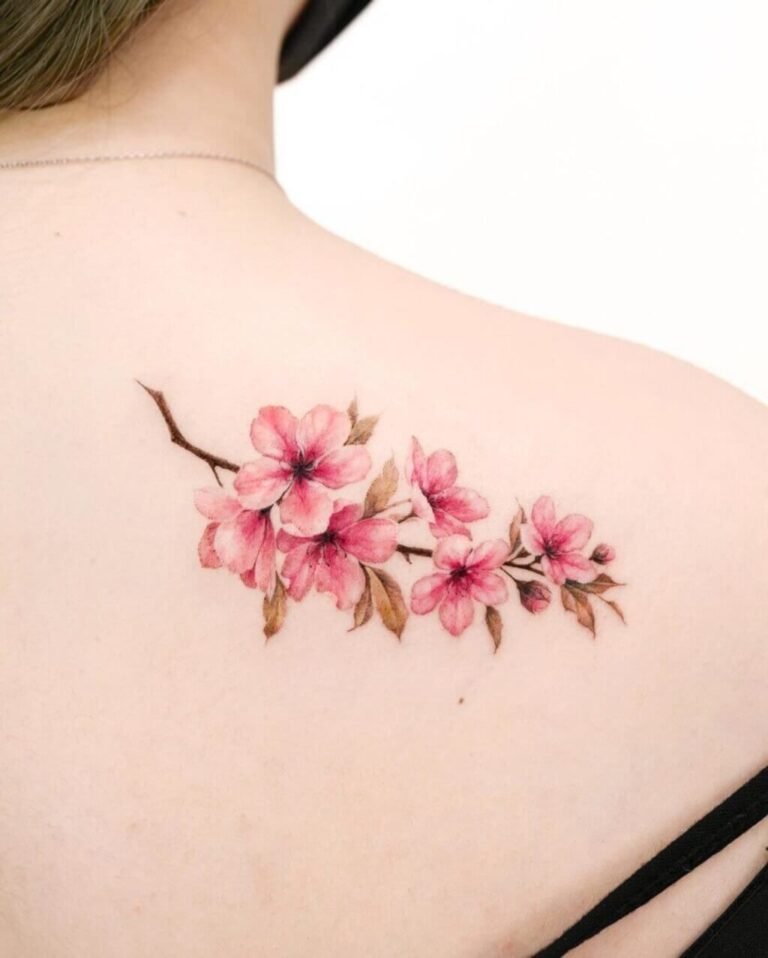 cherry blossom tattoos for women