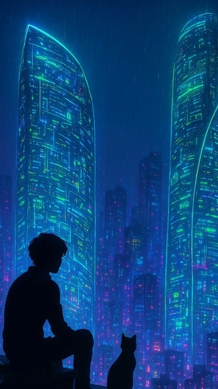 cyberpunk anime wallpaper