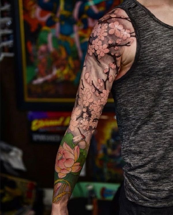 cherry blossom tattoos for women