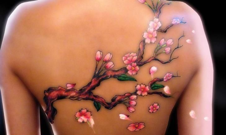 cherry blossom tattoos for women
