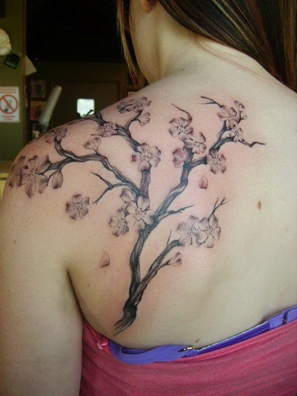 cherry blossom tattoos for women