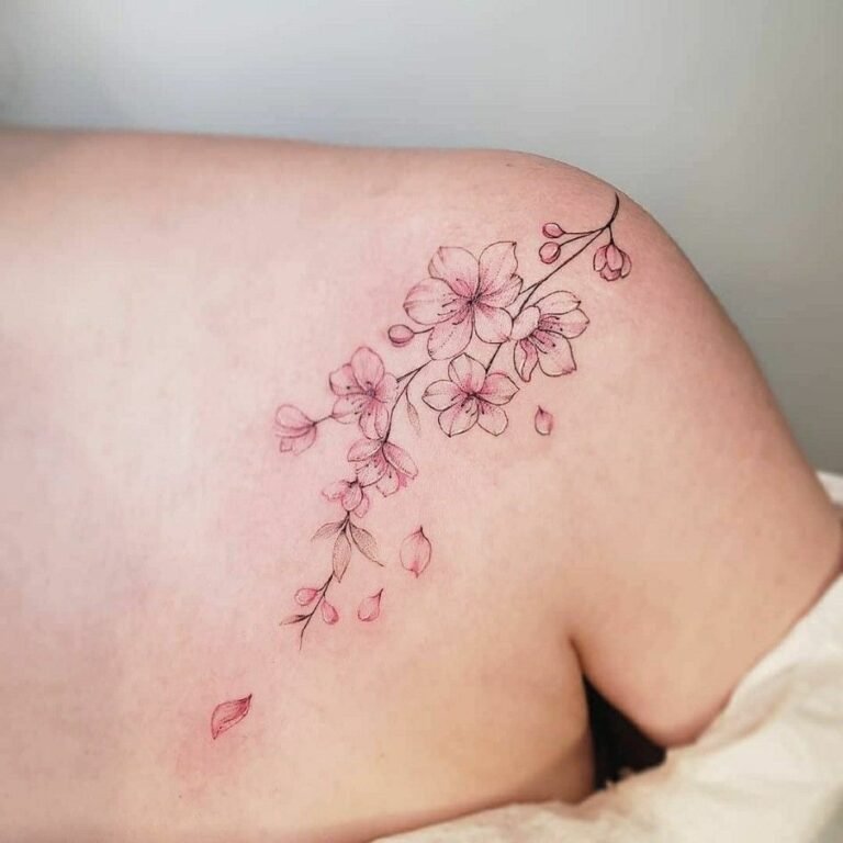 cherry blossom tattoos for women
