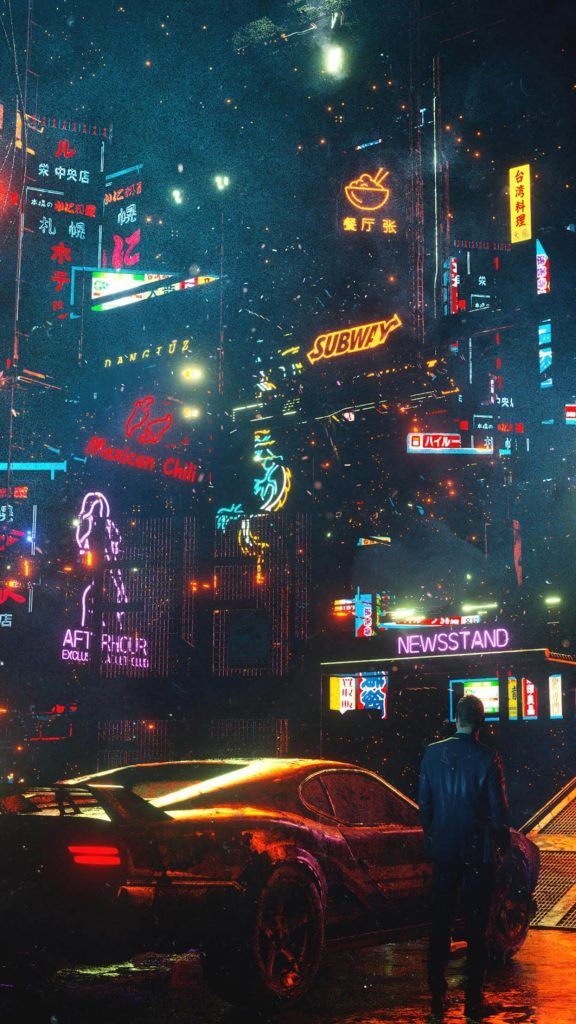 cyberpunk anime wallpaper