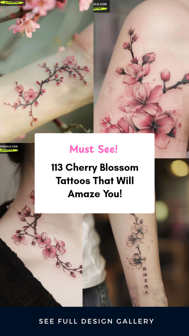 cherry blossom tattoos for women