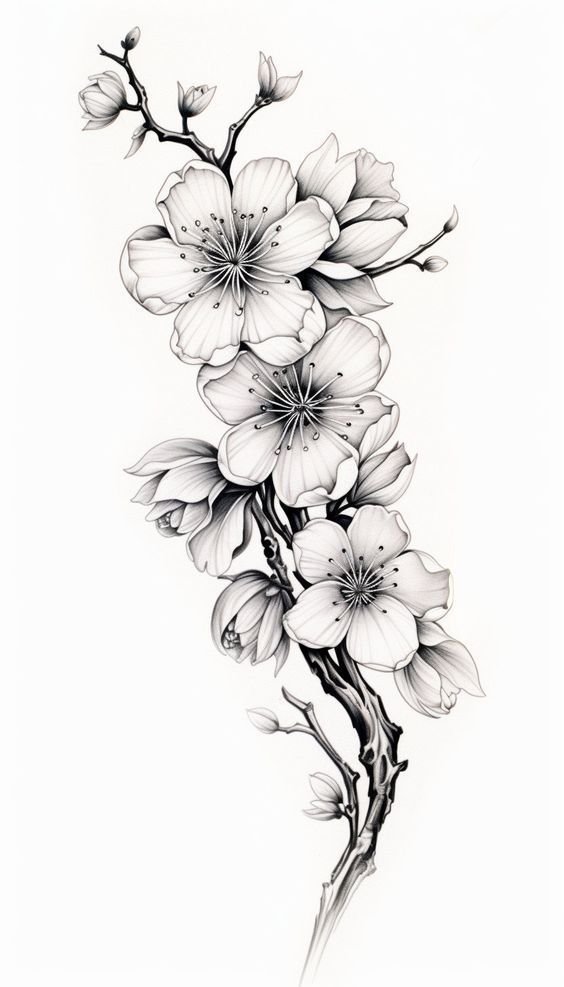 cherry blossom tattoos for women