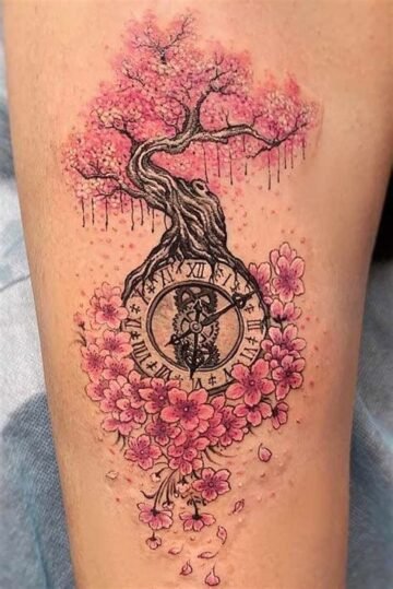 cherry blossom tattoos for women