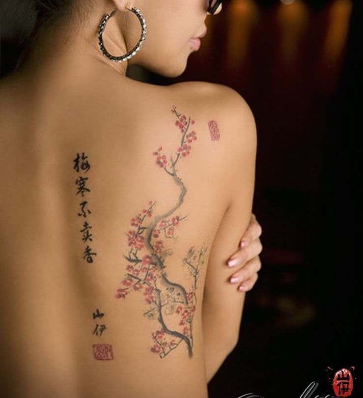 cherry blossom tattoos for women