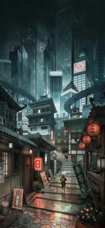 cyberpunk anime wallpaper