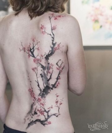 cherry blossom tattoos for women