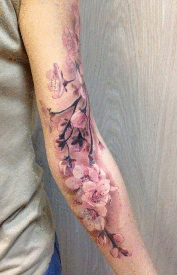 cherry blossom tattoos for women