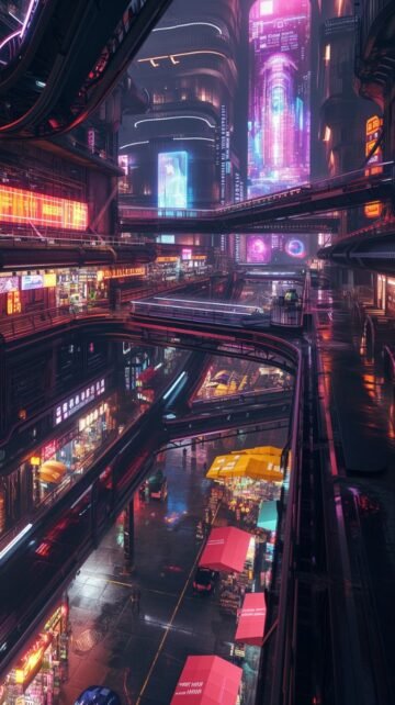 cyberpunk anime wallpaper
