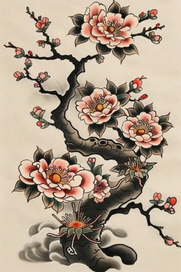 cherry blossom tattoos for women