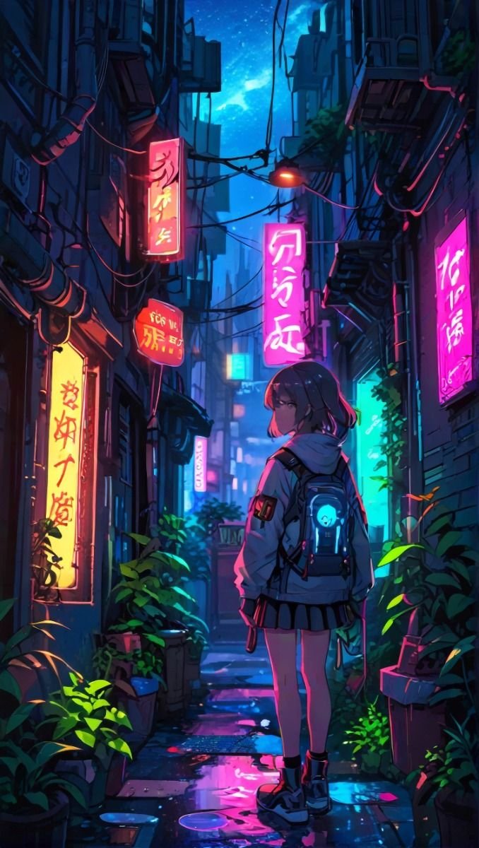 cyberpunk anime wallpaper