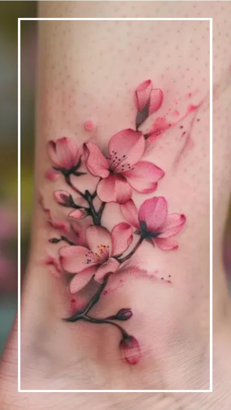 cherry blossom tattoos for women