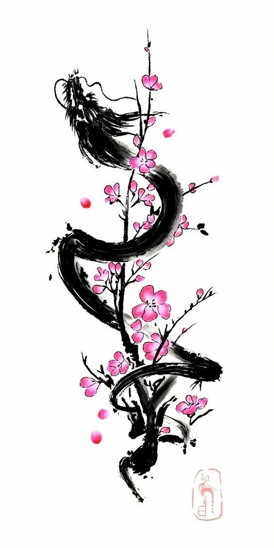 cherry blossom tattoos for women