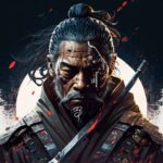 Witness the might of a new age warrior! This futuristic samurai wields a blade o