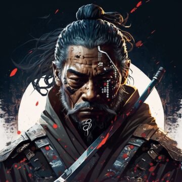 Witness the might of a new age warrior! This futuristic samurai wields a blade o