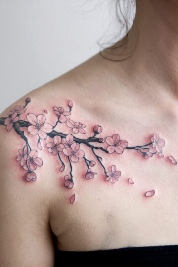 cherry blossom tattoos for women