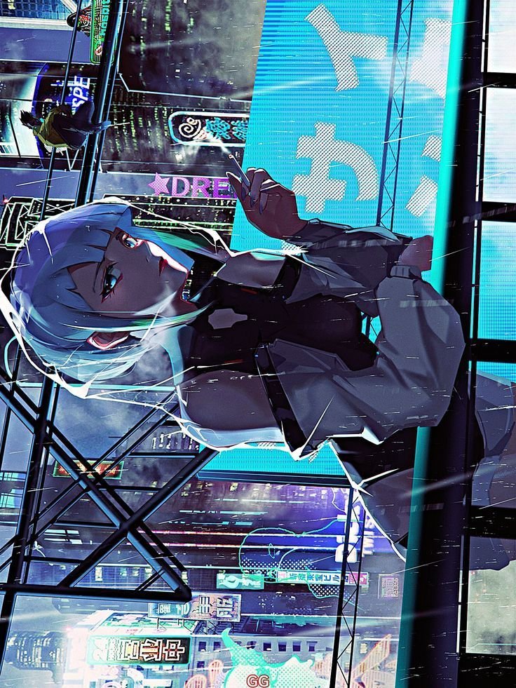 cyberpunk anime wallpaper
