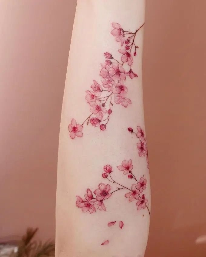 cherry blossom tattoos for women