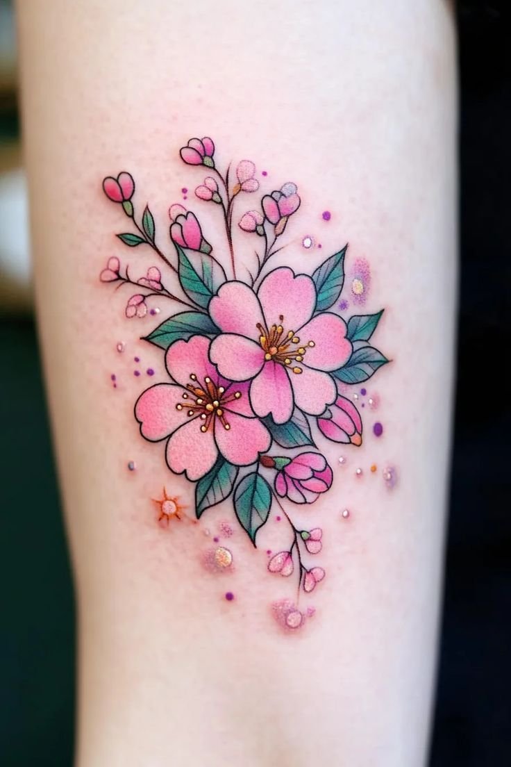 cherry blossom tattoos for women