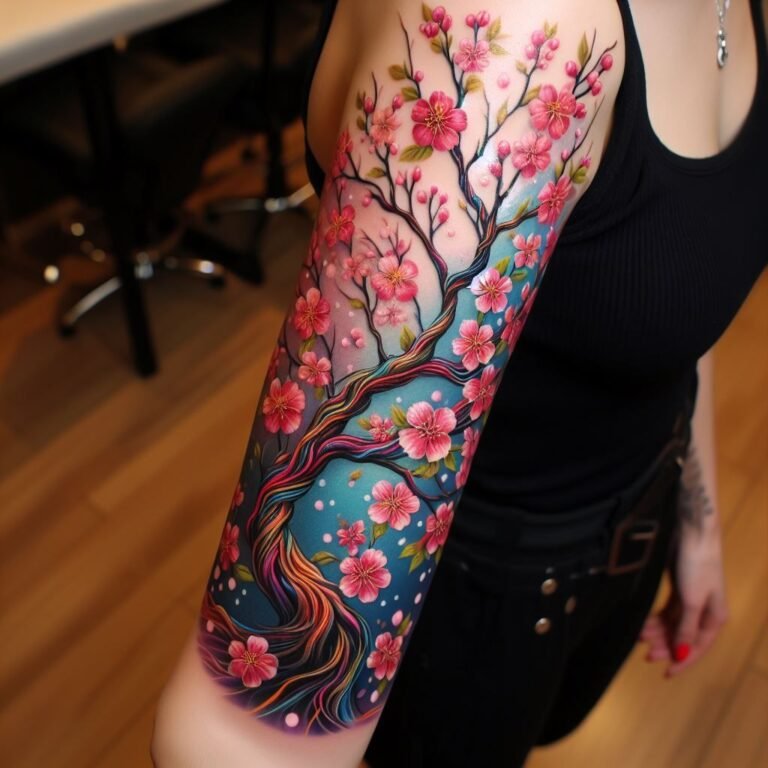 cherry blossom tattoos for women