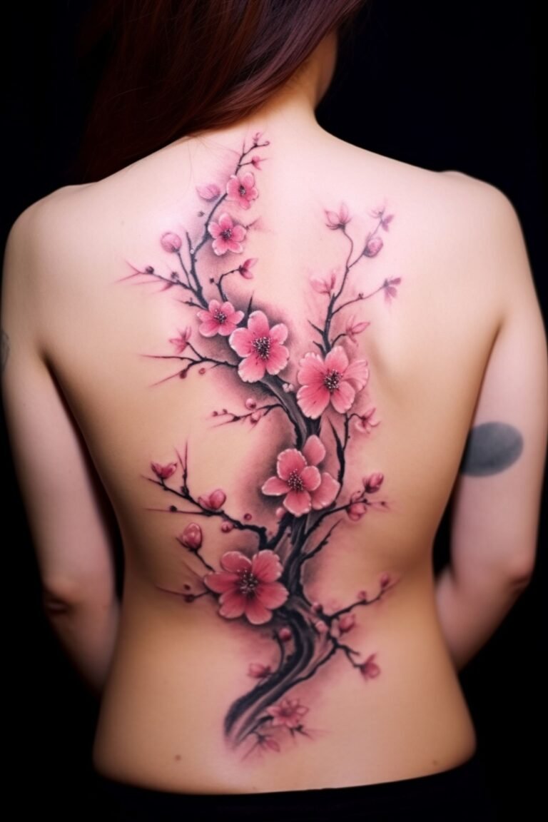 cherry blossom tattoos for women