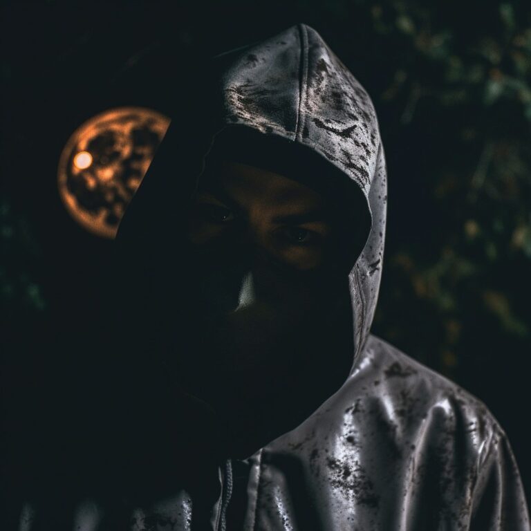 Hooded  from the notorious moon cult