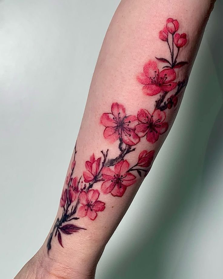 cherry blossom tattoos for women