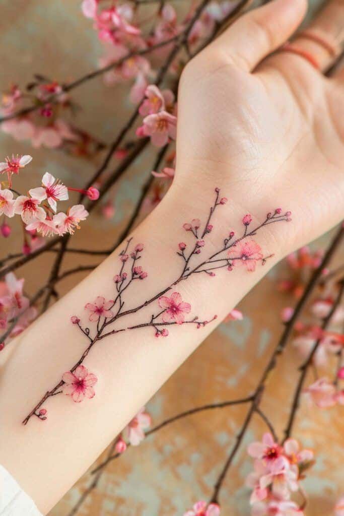 cherry blossom tattoos for women