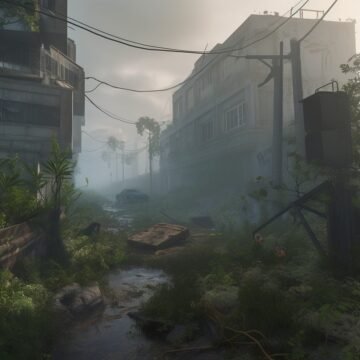 Welcome to the ruins of tomorrow. The future is bleak and misty in this photorea