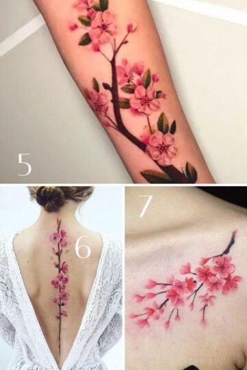 cherry blossom tattoos for women