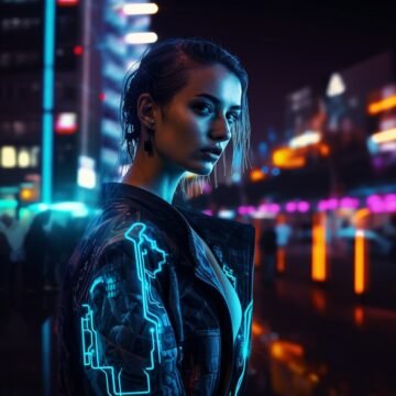 Neon Dreams  This cyberpunk girl is bringing the future to life with her glowing