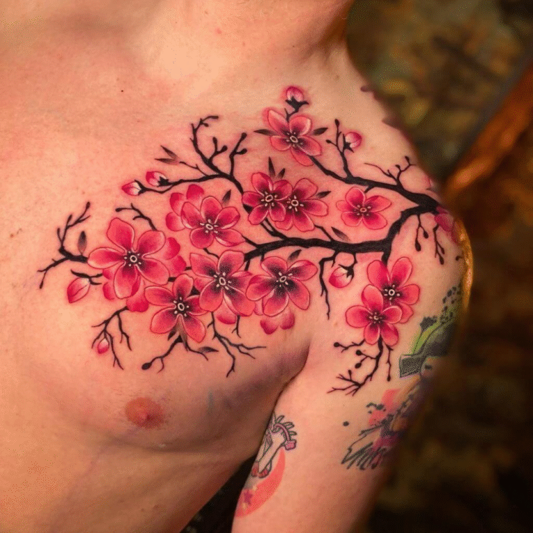 cherry blossom tattoos for women
