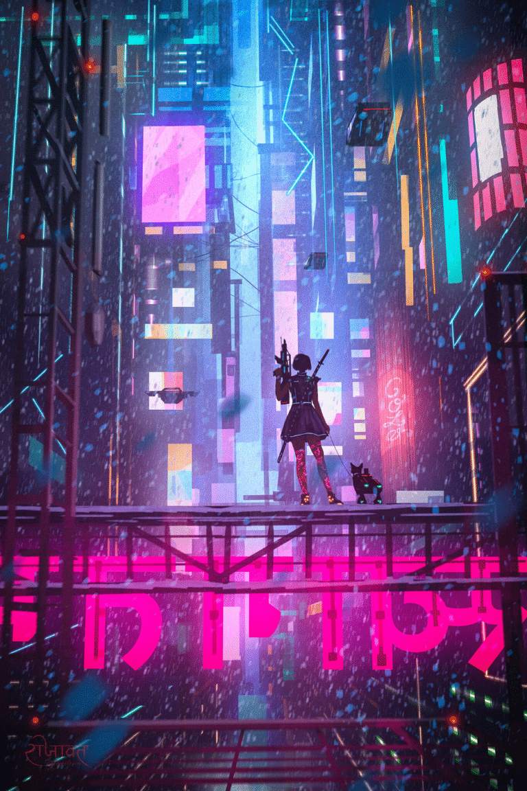 cyberpunk anime wallpaper