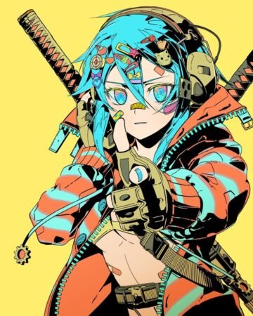 cyberpunk anime wallpaper