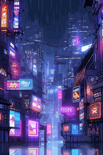 cyberpunk anime wallpaper