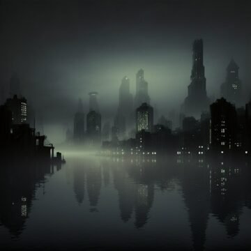 Post Apocalyptic World covered in Fog
