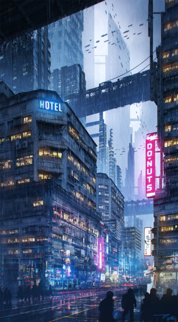 cyberpunk anime wallpaper