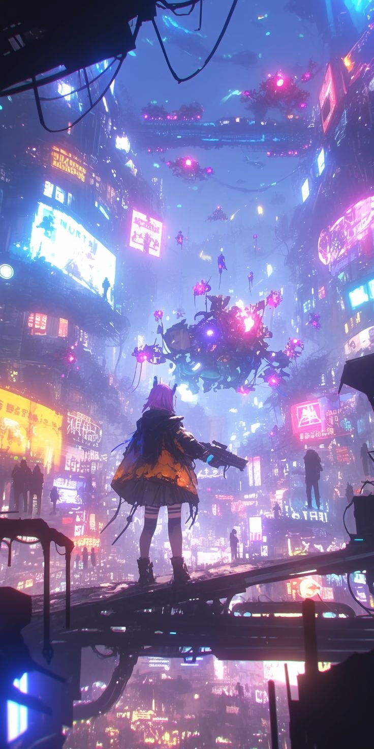 cyberpunk anime wallpaper