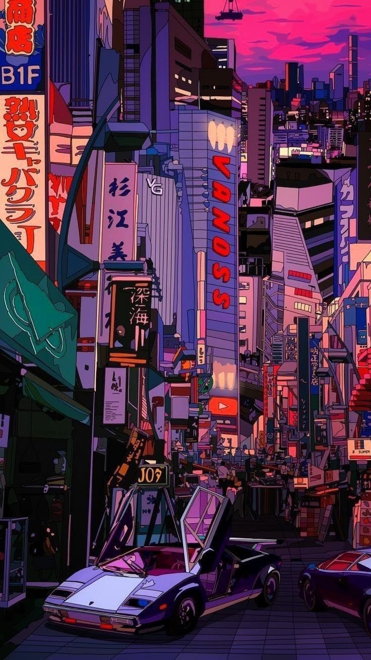 cyberpunk anime wallpaper