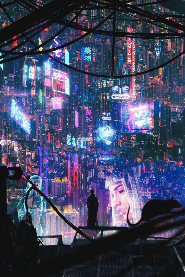 cyberpunk anime wallpaper