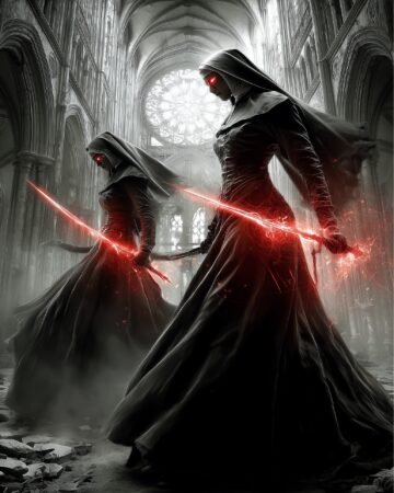 In the ruins of the sanctum, **the Sisters of Ash** rise—sworn to the flame, bou