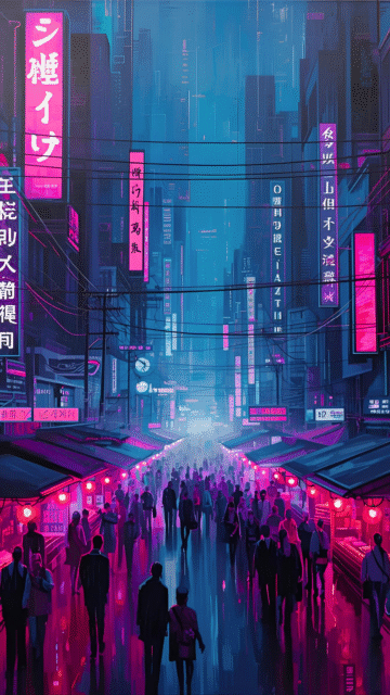 cyberpunk anime wallpaper