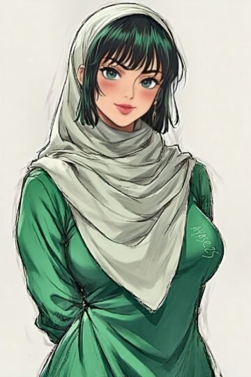fubuki but hijabi