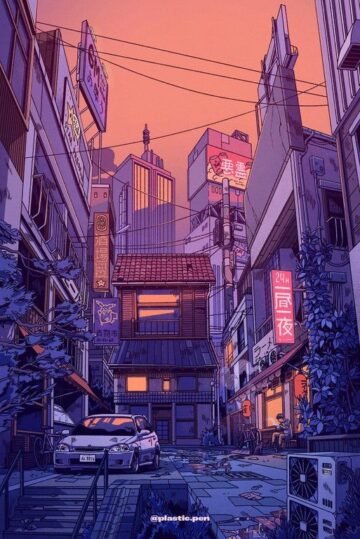 cyberpunk anime wallpaper