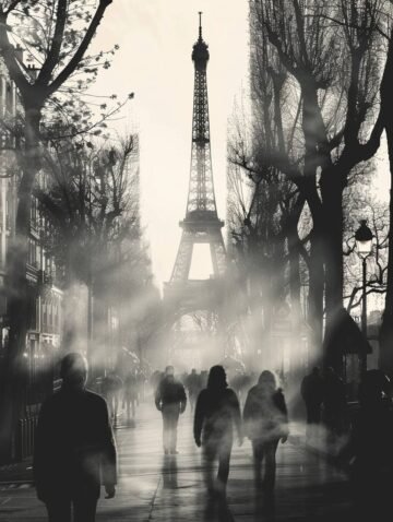 The ethereal beauty of Paris shrouded in misty mystery. These hauntingly beautif