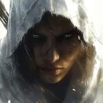 In the shadows lies a warrior with a gaze that pierces through the mist.  This c