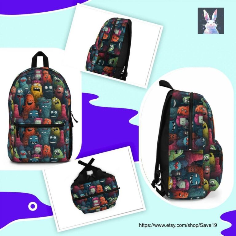 Cartoon Monsters Backpack