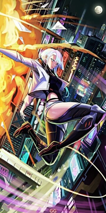 cyberpunk anime wallpaper